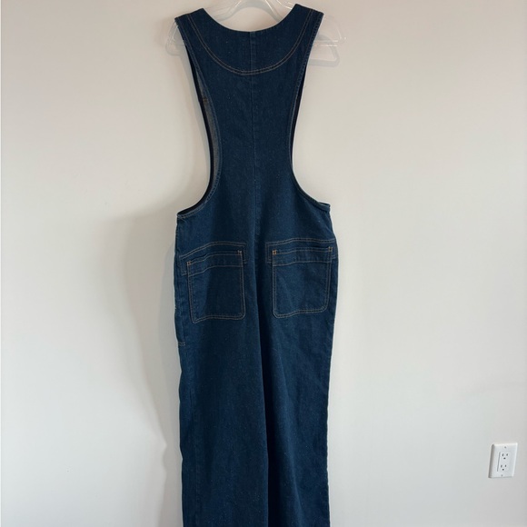 Maeve Wide-Leg Denim Button Up Jumpsuit - Picture 5 of 7